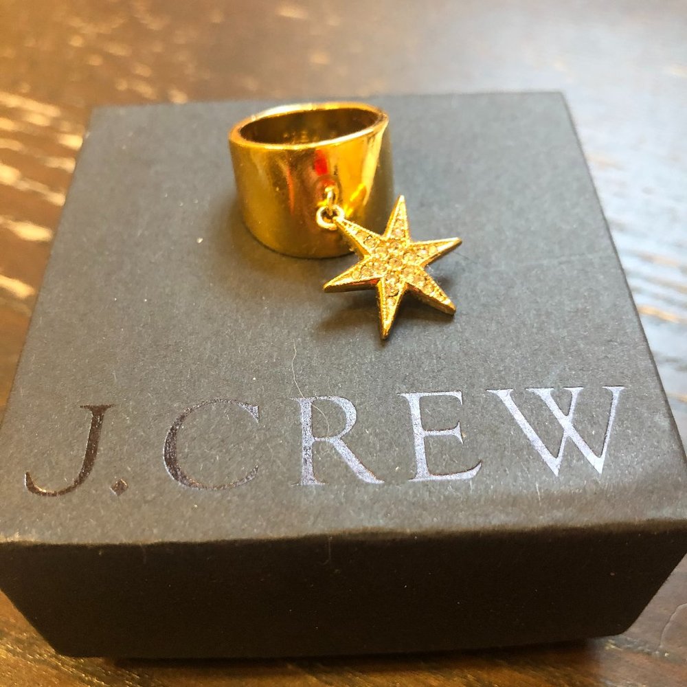 J. Crew gold star ring Size 6